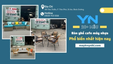 20+ Mẫu bàn ghế cafe nhựa giả mây đẹp phổ biến hiện nay