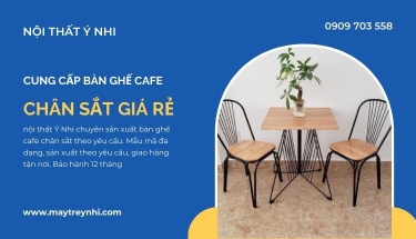 Bàn ghế cafe chân sắt giá rẻ