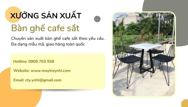 Xưởng sản xuất bàn ghế cafe sắt ngoài trời 