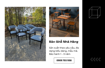 20+ Mẫu bàn ghế nhà hàng đẹp, ấn tượng...  nhất hiện nay