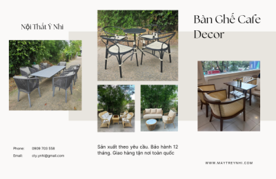 Bàn ghế cafe decor