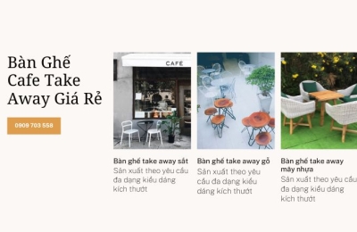 Bàn ghế cafe take away giá rẻ