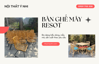 Bàn ghế mây cho resot