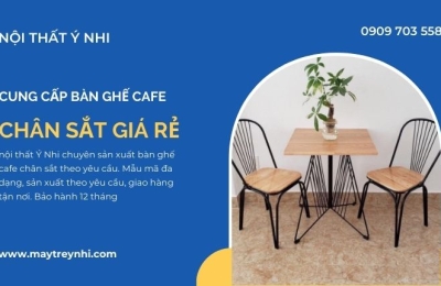 Bàn ghế cafe chân sắt giá rẻ