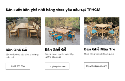 Cung cấp bàn ghế nhà hàng tại TPHCM