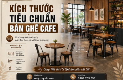 Kích thước bàn ghế cafe tiêu chuẩn