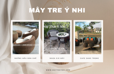 Những mẫu bàn ghế nhựa giả mây quán cà phê sang trọng, đẳng cấp 2023
