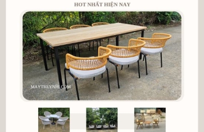 Top 30+ Mẫu Bàn Ghế Nhựa Giả Mây Hot Nhất Hiện Nay