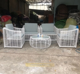 Bộ bàn ghế cafe mây nhựa Bộ bàn ghế cafe mây nhựa
