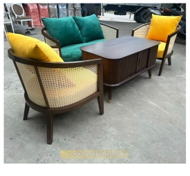 Bộ bàn ghế sofa cafe gỗ Probber