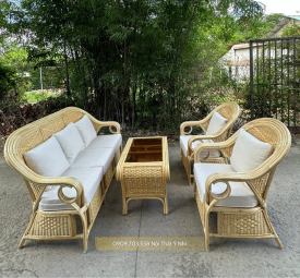 Bộ sofa đan mây tre tự nhiên Bộ sofa đan mây tre tự nhiên