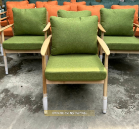 Ghế cafe gỗ sofa cigar đơn Ghế cafe gỗ sofa cigar đơn