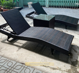 Ghế hồ bơi nhựa giả mây Ghế hồ bơi nhựa giả mây