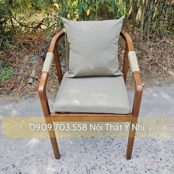 Bàn ghế resot, cafe gỗ ash đan sợi dây dù