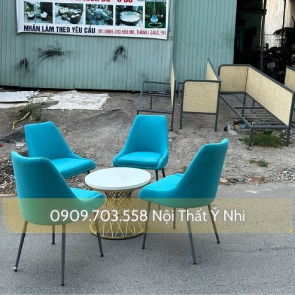 Bộ bàn ghế ăn nhà hàng, resot... bọc nệm da cao cấp 