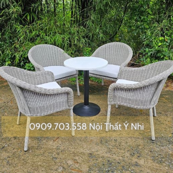 Bàn ghế nhựa giả mây cao cấp