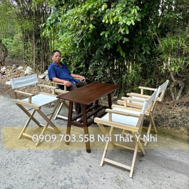 Bộ bàn ghế cafe gỗ 