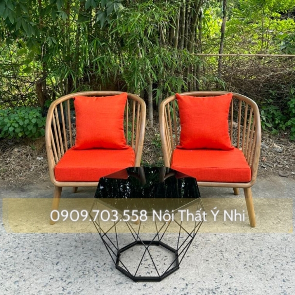 Bộ bàn ghế cafe gỗ ash cao cấp
