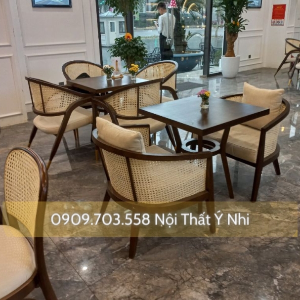 Bộ bàn ghế sofa cafe gỗ Probber