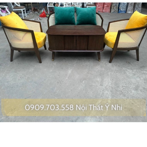 Bộ bàn ghế sofa cafe gỗ Probber