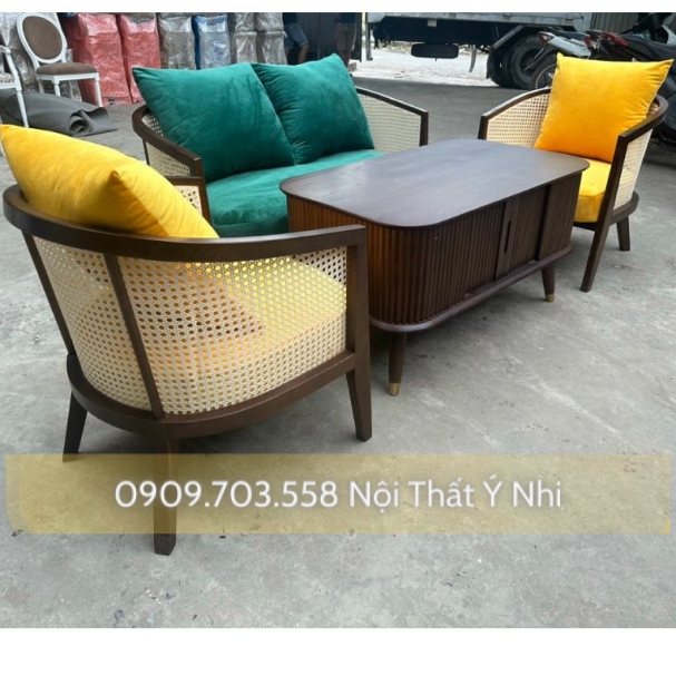 Bộ bàn ghế sofa cafe gỗ Probber