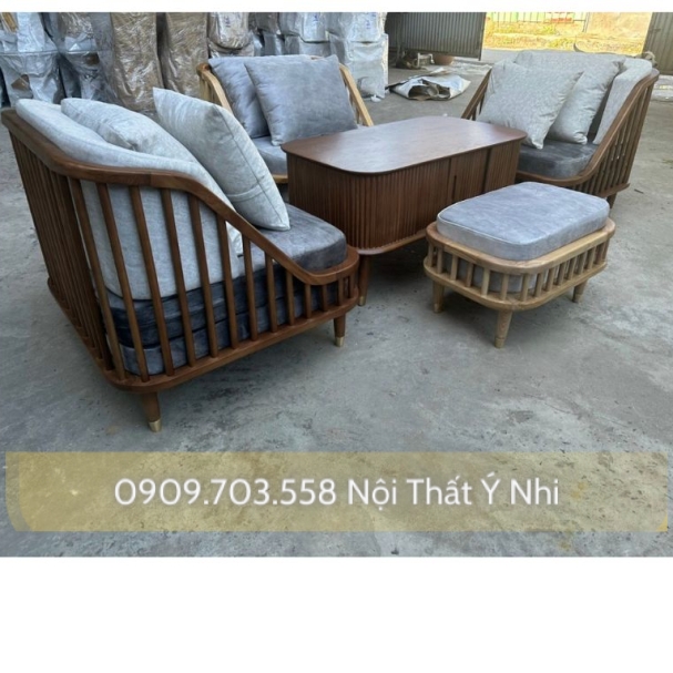 Bộ bàn ghế sofa cafe gỗ Probber