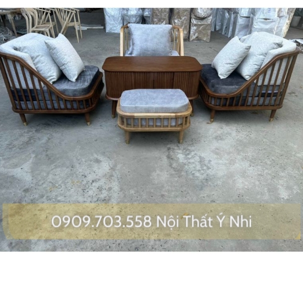 Bộ bàn ghế sofa cafe gỗ Probber