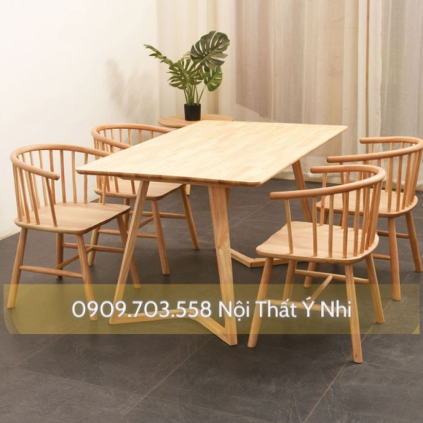Bộ bàn ghế Twist - Gỗ cao su