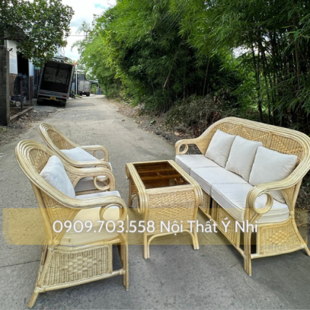 Bộ sofa đan mây tre tự nhiên