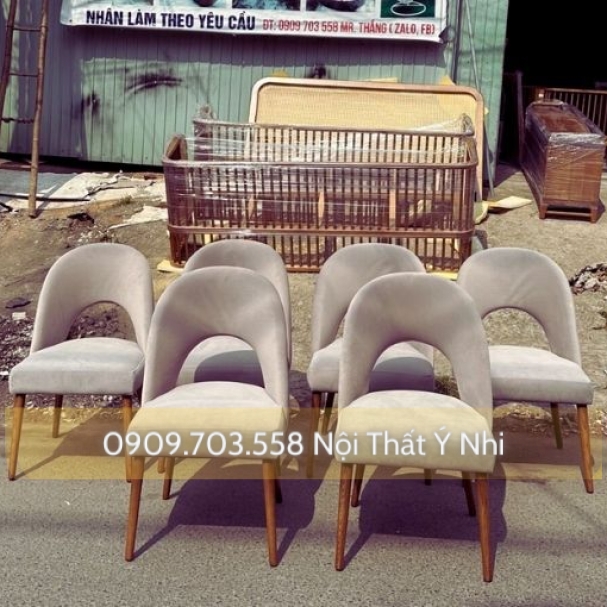Ghế Ăn Collins Chân Gỗ tự Nhiên