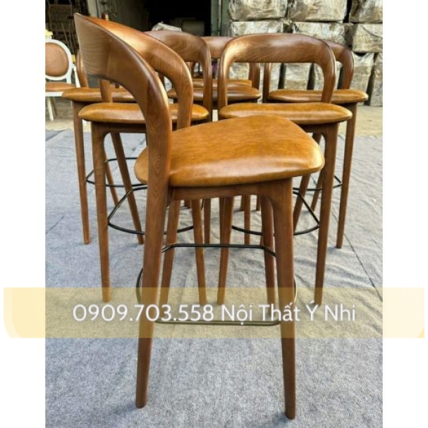 Ghế bar gỗ có lưng tựa