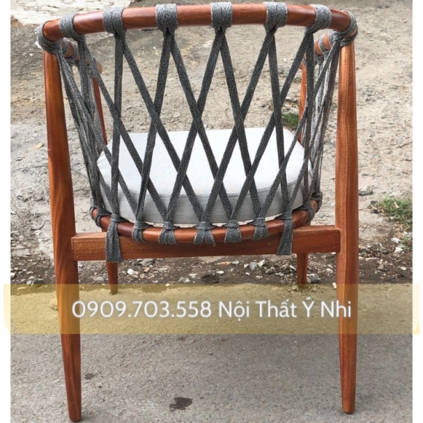 Ghế cafe đan chữ Y khung gỗ sồi