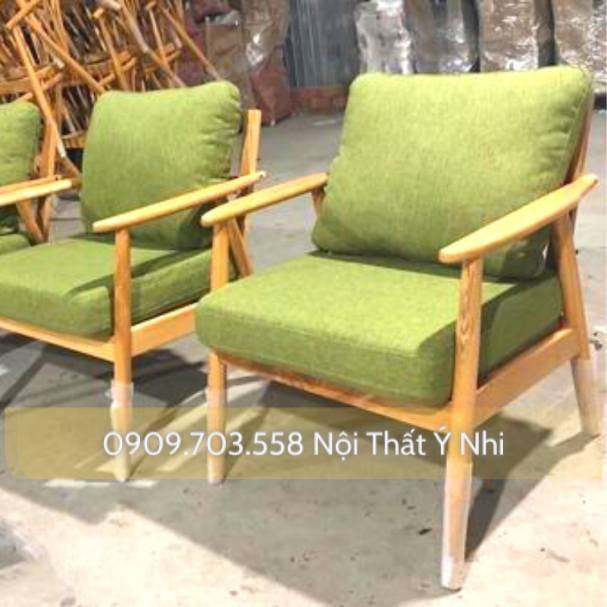 Ghế cafe gỗ sofa cigar đơn