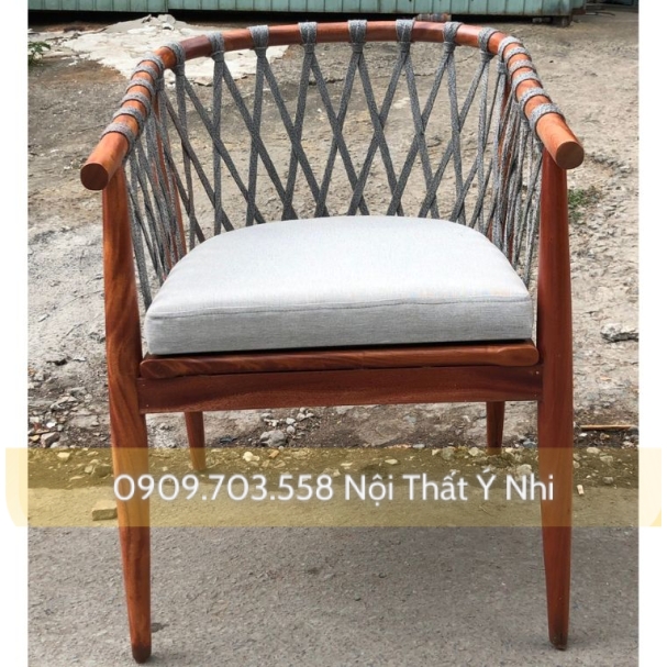 Ghế cafe đan chữ Y khung gỗ sồi