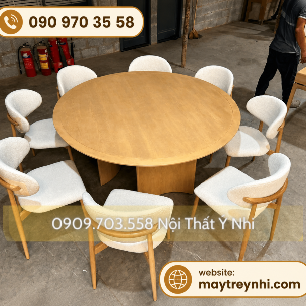 Bộ bàn ghế ăn nhà hàng gỗ tần bì / ash