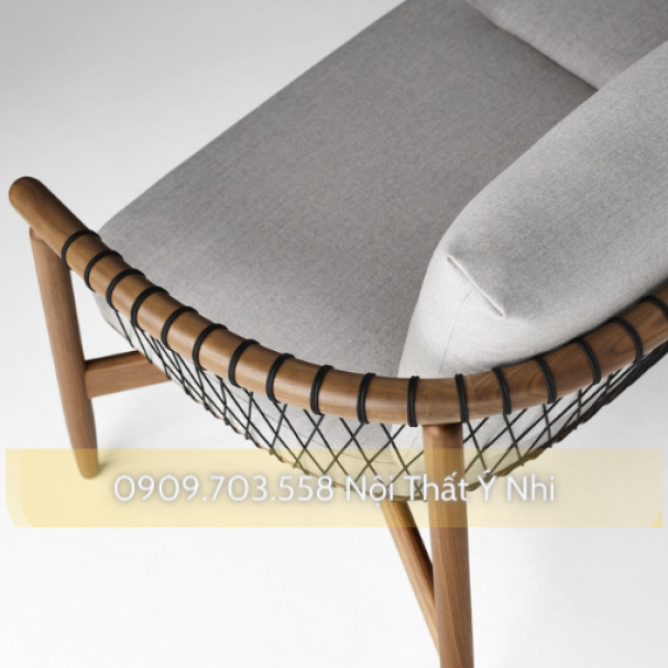 Ghế gỗ teak đan sợi dây dù
