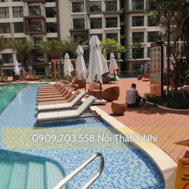Ghế hồ bơi tắm nắng cho resot, khách sạn..