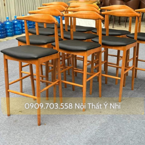 Ghế bar gỗ có lưng tựa