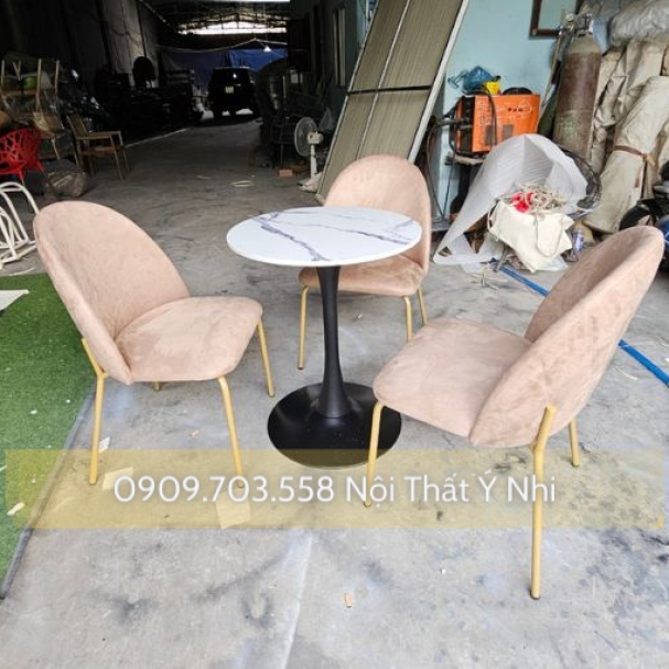 Ghế sắt bọc nệm da nhà hàng, quán ăn, resot