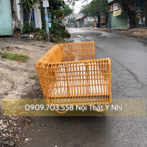 Ghế sofa nhựa giả mây