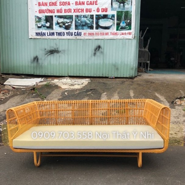Ghế sofa nhựa giả mây
