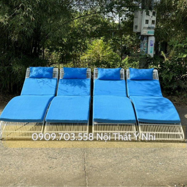 Ghế tắm nắng hồ bơi khung sắt