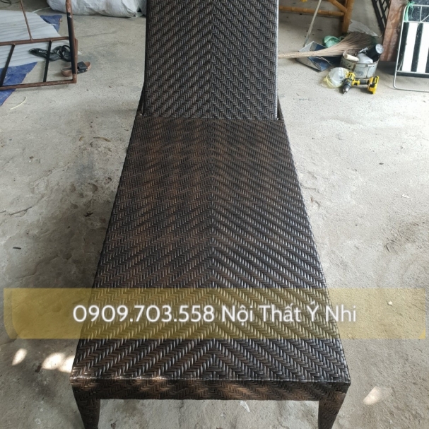 Ghế hồ bơi nhựa giả mây